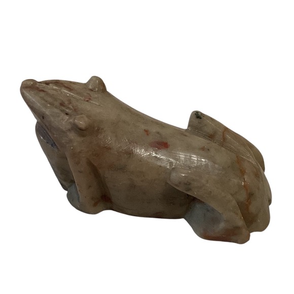 Vintage Stone Frog Figurine‎ Statue Sculpture Carving Folk Art Decor Collectible - Picture 5 of 14